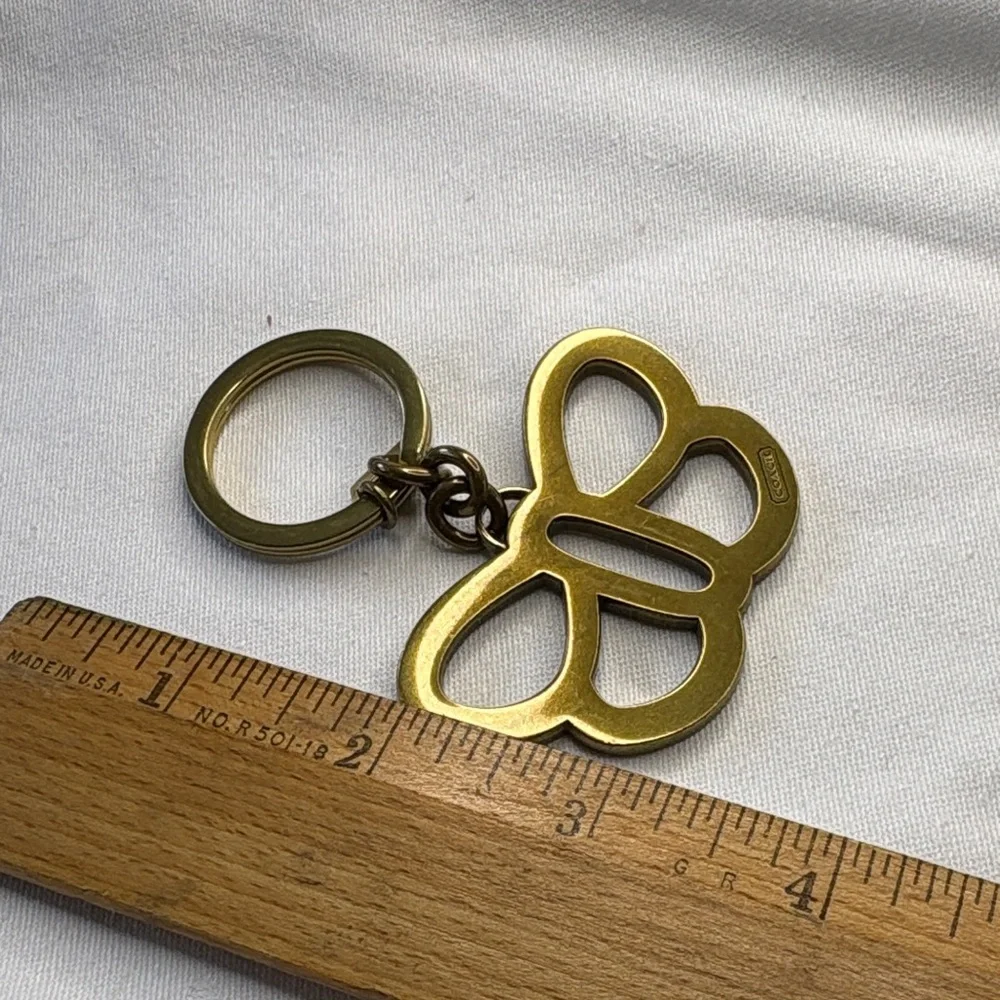 Coach Gold-Tone Butterfly Keychain Key Ring - Picture 7 of 7